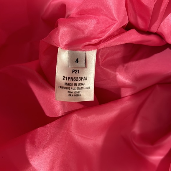 Oscar de la Renta Ruffle Bow Strapless Silk Dress - Picture 8 of 8